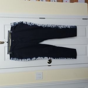 Dark jeans with bleach tie dye sides